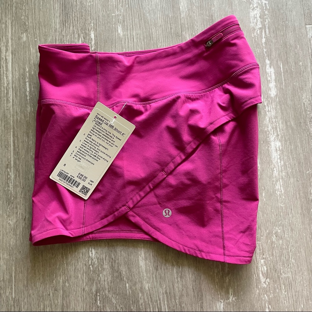 Lululemon Speed Up Short MR Long *4" - Ripened Raspberry - Picture 3 of 9